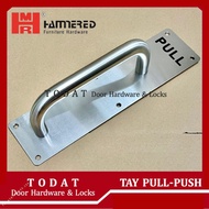 PULL - PUSH door handle size 8x30 used for emergency exit doors, general room doors, warehouse doors