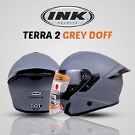 Ink Terra 2 Grey matte | Ink Tera 2 Double Visor Helmet - Halfface Helmet | SNI SNI SNI SNI