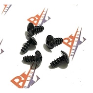 (Pack of 100) Yamaha 5x12 Black Short Worm Screw Bolts 5mm Coarse Worm Bolts 12mm Length Black Skru 