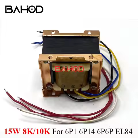 BAHOD 1pcs 15w 8k/10k Push-Pull Output Transformer for 6p1 6p14 6p6p EL84 Vacuum Tube Amplifier DIY 