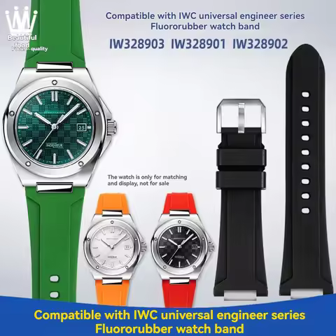 For IWC New Engineer Series IW328903 IW328901 IW328902 Fluororubber Watch Strap Accessories Men's wa