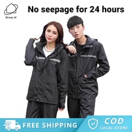 Kot Hujan Motosikal Tahap Kalis Air Hujan Lebat, Baju Hujan Luar, Set Jaket & Seluar Kot + Seluar Bo