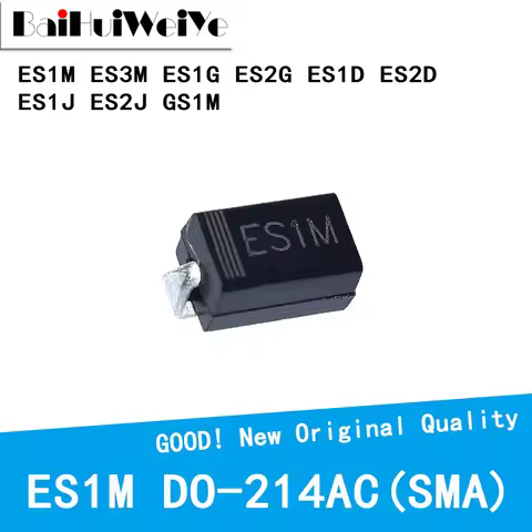 50PCS/LOT ES1M ES3M ES1G ES2G ES1D ES2D ES1J ES2J GS1M DO-214AC SMA 1A 2A 200V 400V 600V 1000V SMD R
