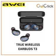 Awei TWS T3 Bluetooth Earphones Wireless Earbuds - Black