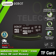 ROBOT TF Card เมมโมรี่การ์ด Micro SD card/Memory Card/ TF Card ความจุ 8/16/32 gb ของแท้ 100% รับประกันตลอดการใช้งาน