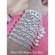 Silver 925 Bangle For Men*Rantai Tangan Lelaki Perak Tulen*