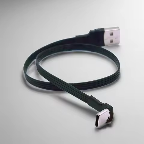 1M 2M 3M 5CM USB-C Type C Male UP Down Angled 90 Degree to USB 2.0 Male Data Cable USB Type-c Flat C