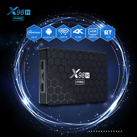X98H PRO Android 12 TV BOX H618 1000M 2.4G 5G Wifi6 4GB 64B H.265 Receiver HD input Set Top BOX Medi