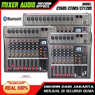 PERALATAN Ct60s/ct80s/ct120s Professional Audio mixer 6/8/12 Channels Built-In Echo Effect mixer Supports Bluetooth Playback/UBB/PC/MP3 Support For Indoor Use KTV Singing Equipment Outdoor Show