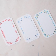 一分之一工作室ONEOVERONE STUDIO三色幾何凸板印刷小卡紙包/ 15張入