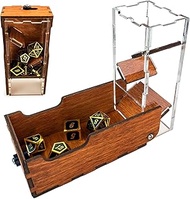 C4Labs Micro Travel Portable Dice Tower AND Vault | Fits Standard 7 Set Dice [ Gunstock ]