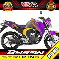 Stiker Striping Byson Fi Motif Bunglon Series Sepeda Motor Aksesoris Decals Emblem