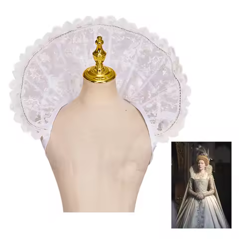 Queen Elizabeth I Costume Collar Elizabeth Golden Age Queen Collar Plastic Boning Tudor Queen Collar