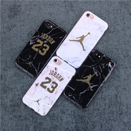 High quality Jordan 23 Soft silicon Case Cover for iPhone 10 7 X 7plus Case Luxury Marble stone for