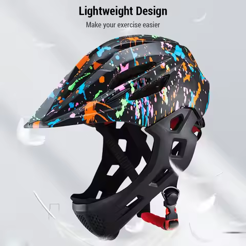 Bike Helmets Toddler Lightweight Full Face Bicycle Helmet with LED Light 16 Openings for 46-54cm Hea