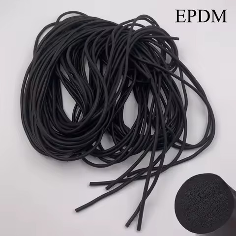 1.5mm 2mm 3mm 4mm 5mm 6mm OD Outside Diameter EPDM Rubber Door Car Damper Sponge Rope Round O Ring S