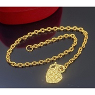 Gelang Emas 916 Rantai Tangan Sauh 1 Gram lebih Fashion Wanita Ready Stock Original -EmmaGold