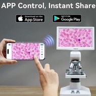 TOMLOV DM301 Pro Digital Microscope with 7" Screen USB & HDMI Output Wireless Biological Educational