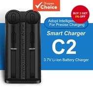 PowerKAN 3.7V Li-ion battery charger, suitable for models 18650, 14500, 21700, dual-slot USB input L