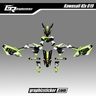 DECAL STICKER MOTOR KAWASAKI KLX BF STRIPING HIJAU PUTIH