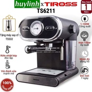 [HCM]Máy pha cà phê Tiross TS6211 - Tặng kèm máy xay cà phê