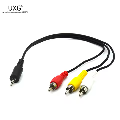 1.2M 3.5mm Jack Plug Male to 3 RCA Adapter High Quality 3.5 to RCA Male Audio Video AV Cable Wire Co