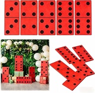 Giant Domino Decor for Casino Theme Party & Game Night - Jumbo 15.7''x7.87'' Cardboard Stand-Up Deco