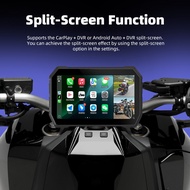MS-M2D DVR Motorcycle 5'' IPS Display Wireless CarPlay Android Auto Moto Navigation Screen Support D