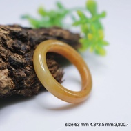 Honey Yellow Plain Jade Ring size 62-63 mm