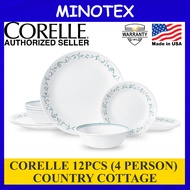 Corelle Country Cottage 12pcs Dinnerware Set Dinner Serve Set Set Pinggan Mangkuk Corelle Tableware