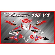 sticker stripe honda wave dash 110 v1IDEMITSU