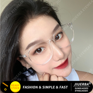 (JIUERBA)COD Korean Fashion Clear Frame Eyeglasses For Women Retro Round Frame Glasses Women Eyeglas
