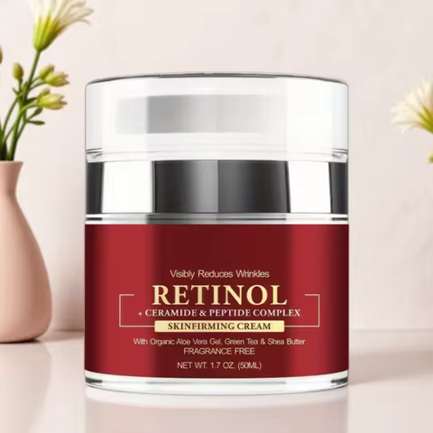 Instant Retinol Cream Face Moisturizer Collagen Firming Lifting Fade Fine Lines Smoother Korea Repai