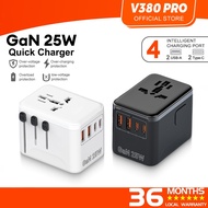 V380 Pro 25W GaN USB C Adapter Fast Charger Type C Plug iPhone 16 15 14 iPad iWatch Samsung Universa