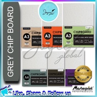 MasterPrint Grey Chipboard 400gsm / 700gsm / 1000gsm Professional Artist Series A4 & A3