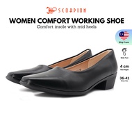 Scorpion Women Comfort Formal Working Heels-4cm -  33032 (Black)