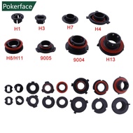 POKERFACE 2Pcs Car LED Headlight Light Lamp Bulb Adapter Holder Base Sockets Retainer For H1 H3 H4 H