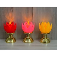 Battery-powered lotus candle LED altar lamp (BATTERY INCLUDED) - Altar decoration light