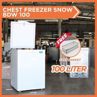 SNOW BDW100 Chest Freezer Top Opening Deep Freezer Peti Sejuk Beku untuk Simpanan Stock Frozen Ikan Ayam Daging Bahan Basah