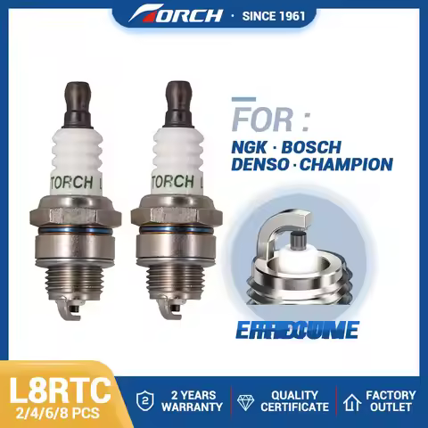 2-8PCS Solid Terminal Candles Replace for BPMR8Y BPM8Y Champion RCJ6Y Brisk PR15YC Kawasaki 92070211