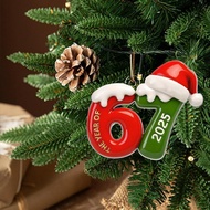 67 Christmas Ornament Fun Acrylic Holiday Decorations Creative Decorations Tree Christmas W4l7