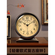 Pendulum Clock Living Room Pendulum Table Table Clock American Retro Desktop Clock Placement Table C