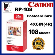 CANON RP108 PAPER POSTCARD SIZE 108 SHEETS (NEW PACKAGING) PAPER FOR CP1500 PRINTER