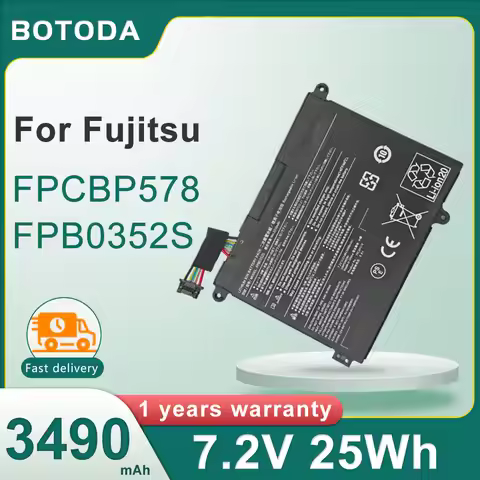 BOTODA 7.2V 25Wh 3490mAh FPCBP578 FPB0352S laptop battery suitable for Fujitsu Lifebook UH-X 2021 FP