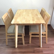 Bàn ăn gỗ cao su Obama 1m4x75cm