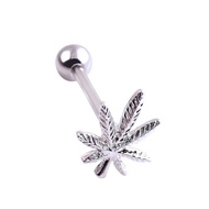 Foreign Trade Hot Gold Leaf Earrings Guangdong Stainless Steel Piercing Jewelry A Hair Green Gold Ma