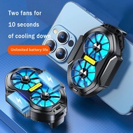 New FS01 Dual - Fan Mobile Phone Cooler, Cools Down In 10 Seconds + Wireless Battery Life, "Relieves