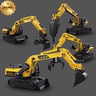 Construction Toys Lori Mainan Excavator Lorry Truck Toys Crane Bulldozer Backhoe Forklift Kids Toys 