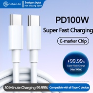 USB Type C To USB C Cable PD 3.1 100W 5A Fast Charging Charger Cable USBC Cord 1M/2M/3M For MacBook 