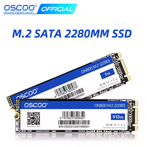 OSCOO SSD M2 Sata M.2 NGFF Solid State Drive 1TB 512GB 256GB 2280 Hard Drive Disk for Laptops Notebo